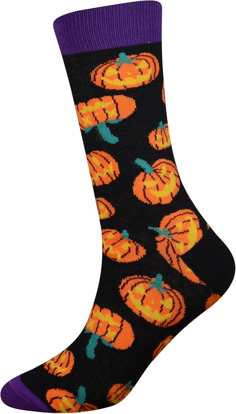 Cansok Men's 2/4 Packs Fun Crazy Novelty Dress Crew Socks - Image 4